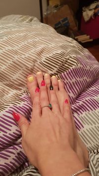 Zwarte en rode nagels uit mijn privé nagelsalon
