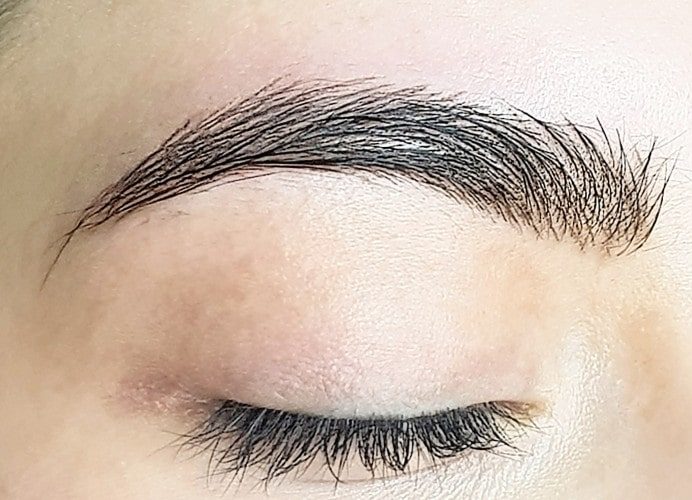 Hairstroke wenkbrauwen met de PMU haartjestechniek
